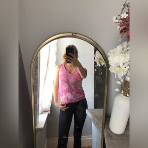 Tank top women’s knit pink shirt size small